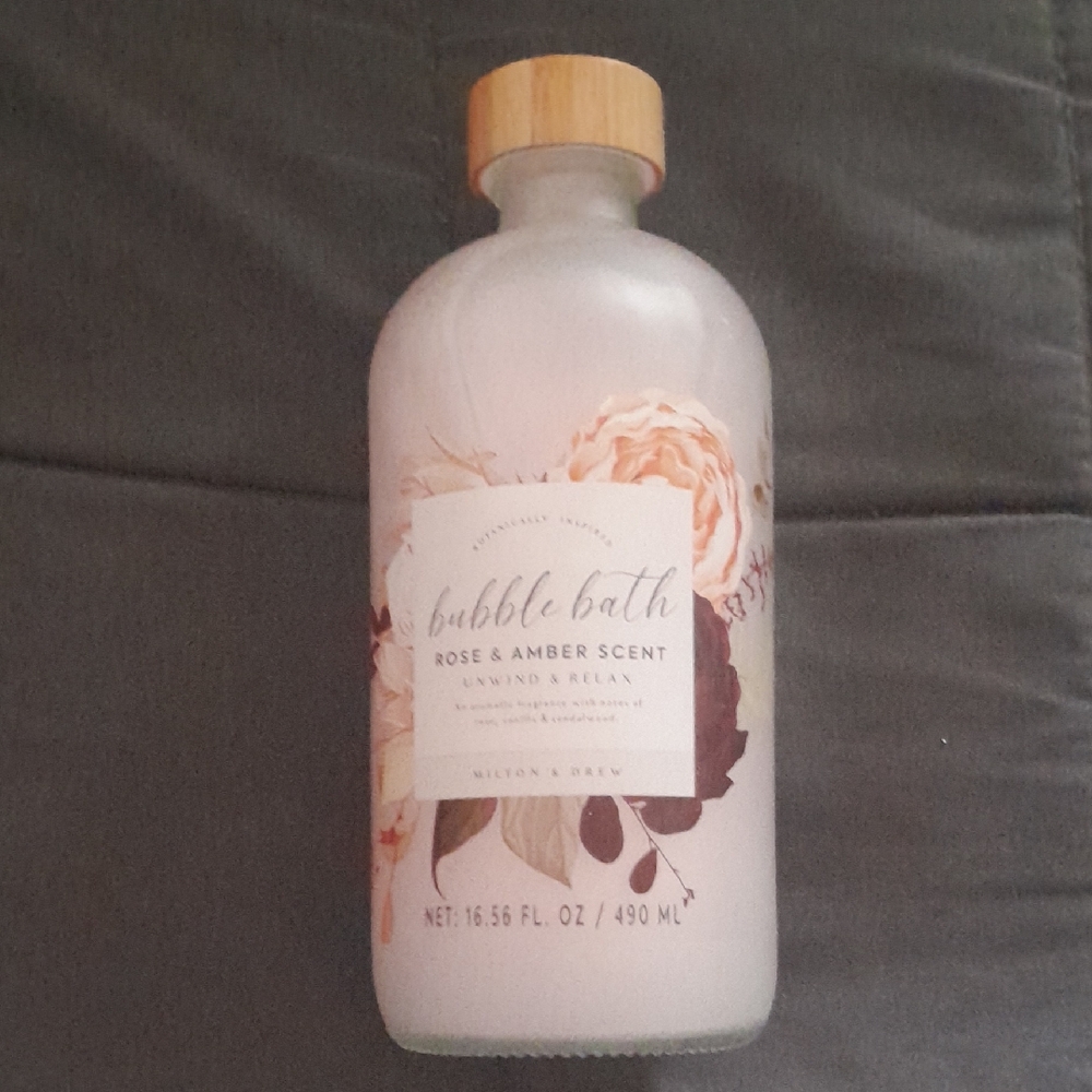 Milton And Drew Rose And Amber Sent Bubble Bath 16.56 Oz